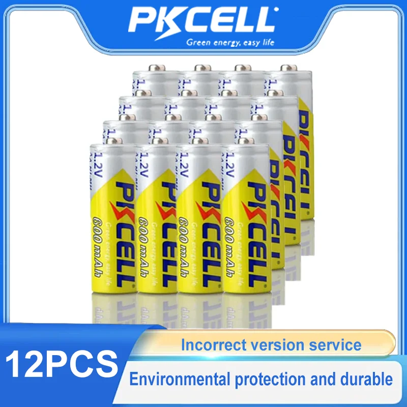 

4/8/10/12/16Pcs PKCELL HI-MH AA 1.2V Rechargeable Battery NIMH Material 2A 600mah Capacity For Camera Flashlight Toys