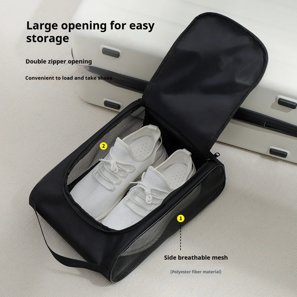 Lightweight Breathable Shoe Bag for Golf Sports Portable Oxford Cloth Shoe Carrier Bag Dustproof Handbag for Travel Storage