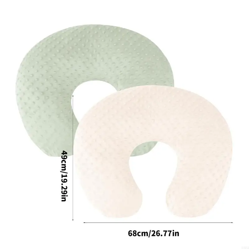 L8RB Set Of 2 Baby Nursing Pillow Covers Easy to Clean Nursing Pillow Cover Travel Cover Soft & Breathable Case