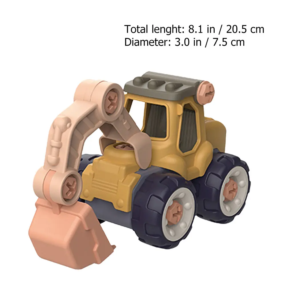1세트 조립식 엔지니어링 차량 분리형 너트 DIY 자동차 어린이를 위한 손과 눈 협응력 운동 엔지니어 트럭