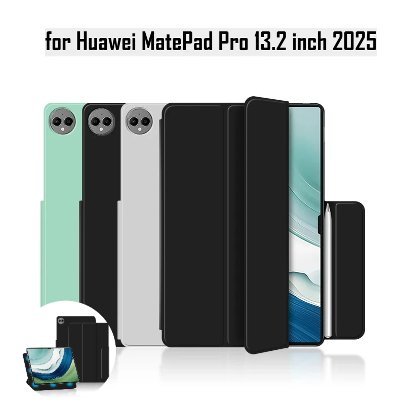 New Magnetic Smart Case for 2025 Huawei MatePad Pro 13.2 Inch Air 12X Se11 Auto Wake Sleep Stand Shockproof Tablet Cover PCE-W30
