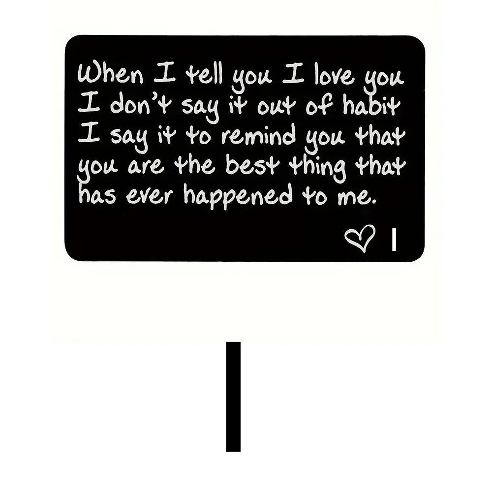Personalized Aluminum Love Note Wallet Card - Thoughtful Keepsake Gift