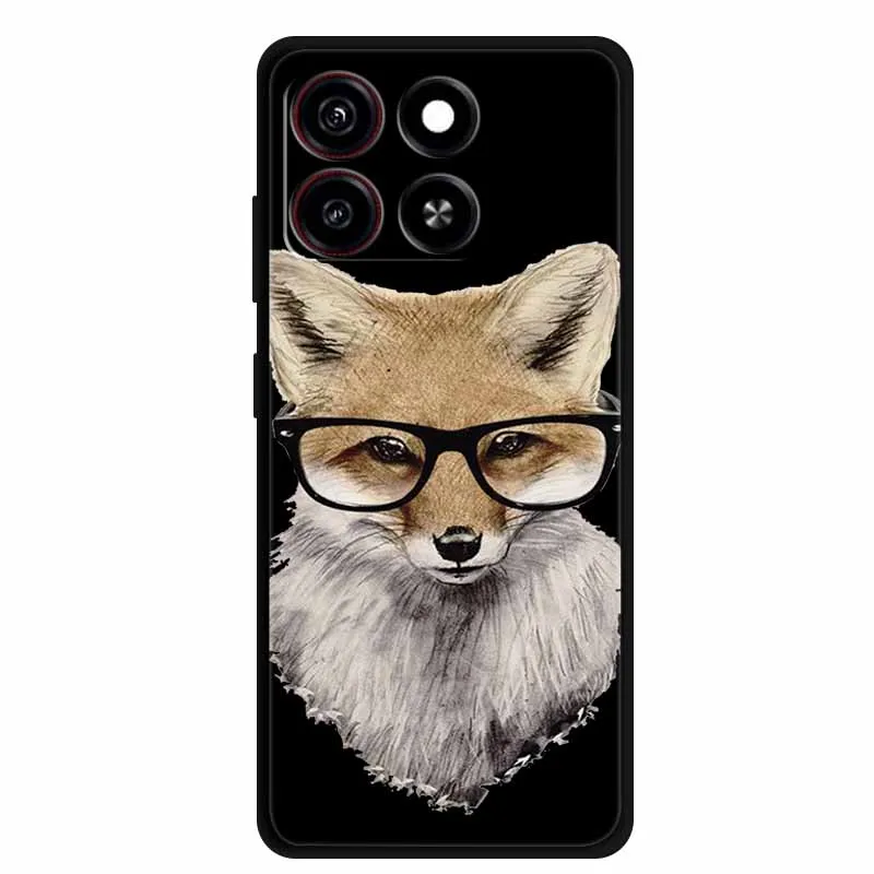 Cute Cartoon Cat Black Silicone Soft Shockproof Phone Case Cover