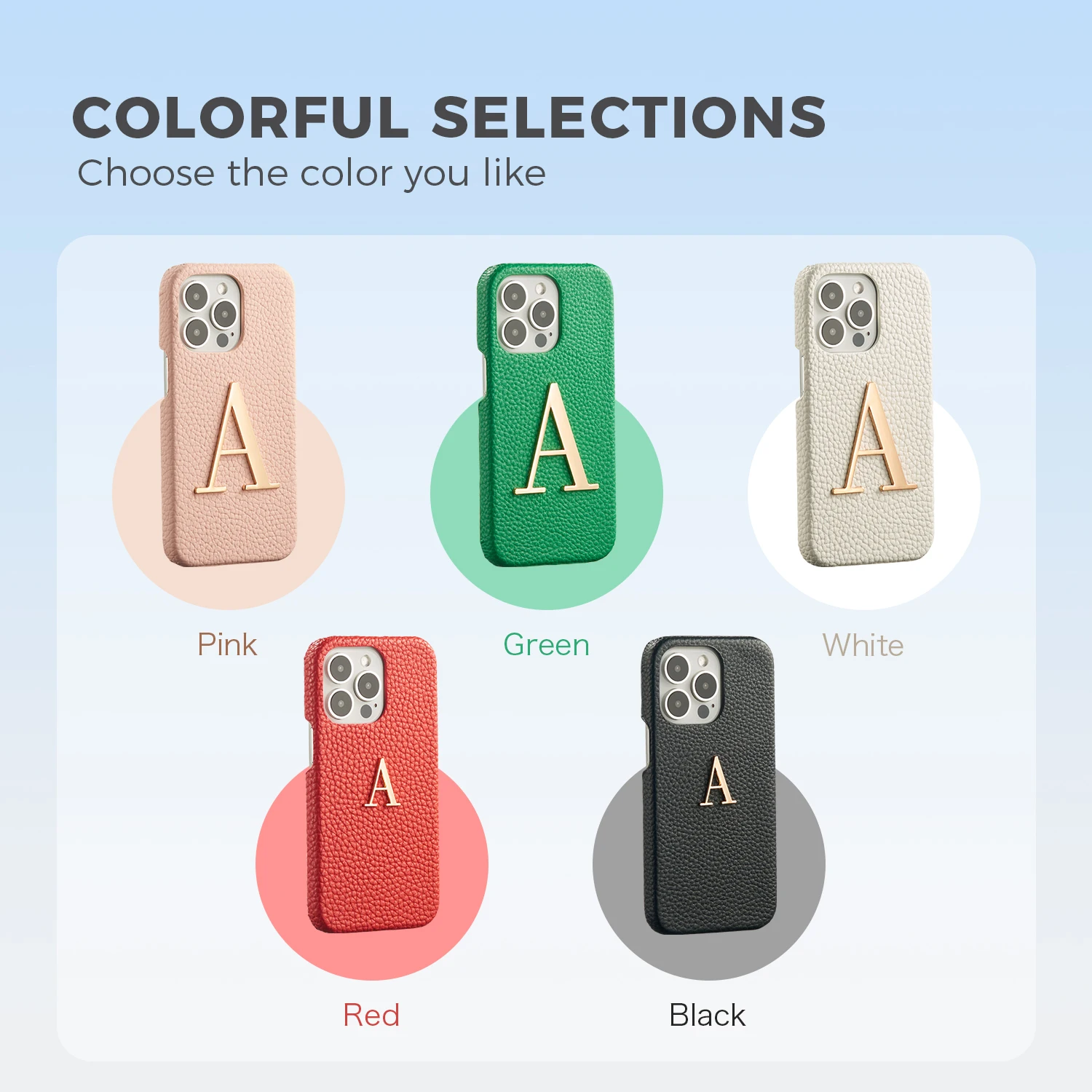 Tomocomo Leather Phone Case Initials Custom Letter For IPhone15 14 ProMax 14Plus 14 13Promax 12 11 XR Personalise Cover Funda