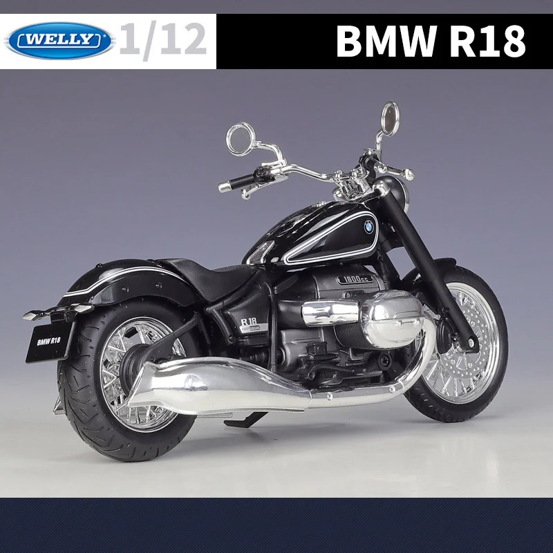 WELLY 1:12 BMW R18 2020 Alloy Motorcycle Model Simulation Diecasts Metal Toy Street Racing Motorcycle Model Collection Kids Gift 4