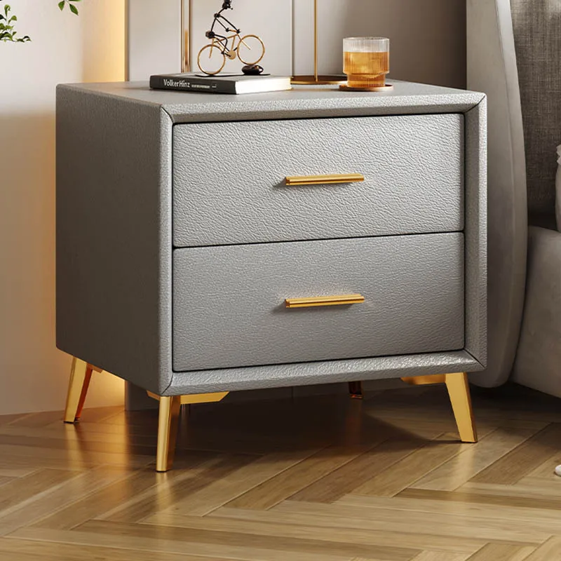 

Rustic Makeup Nightstand Center Organizers Storage Luxury Small Bedside Table Low Gray Design Table De Chevet Bedroom Furniture