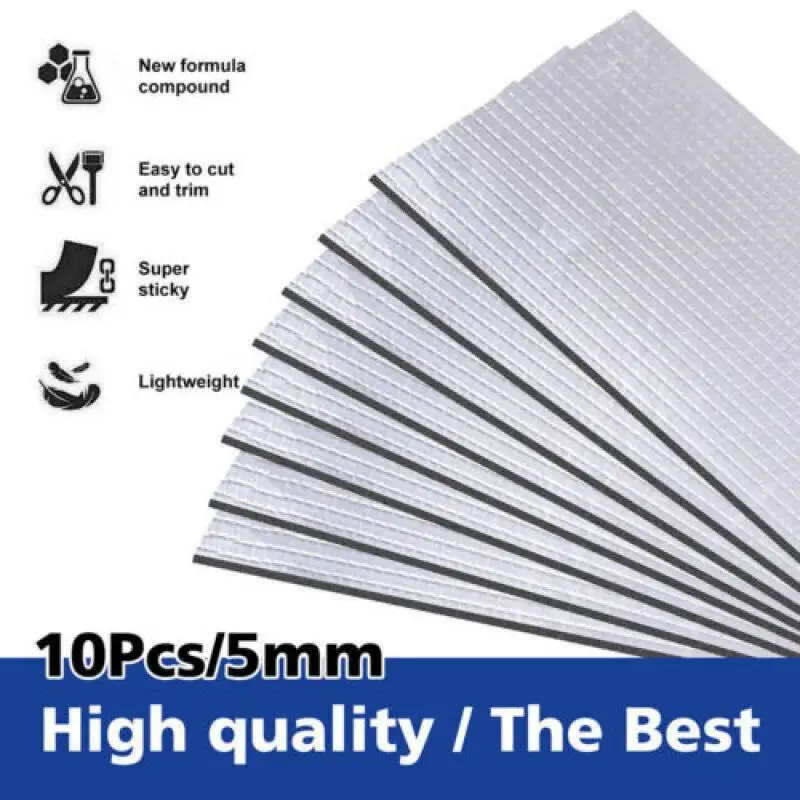 10Pcs 23*40Cm Sound Deadener Mat Auto Acoustic Thermal Mat Sound Proof Wall Panels for Car sound proof mat sound insulation mat sound deadener mat