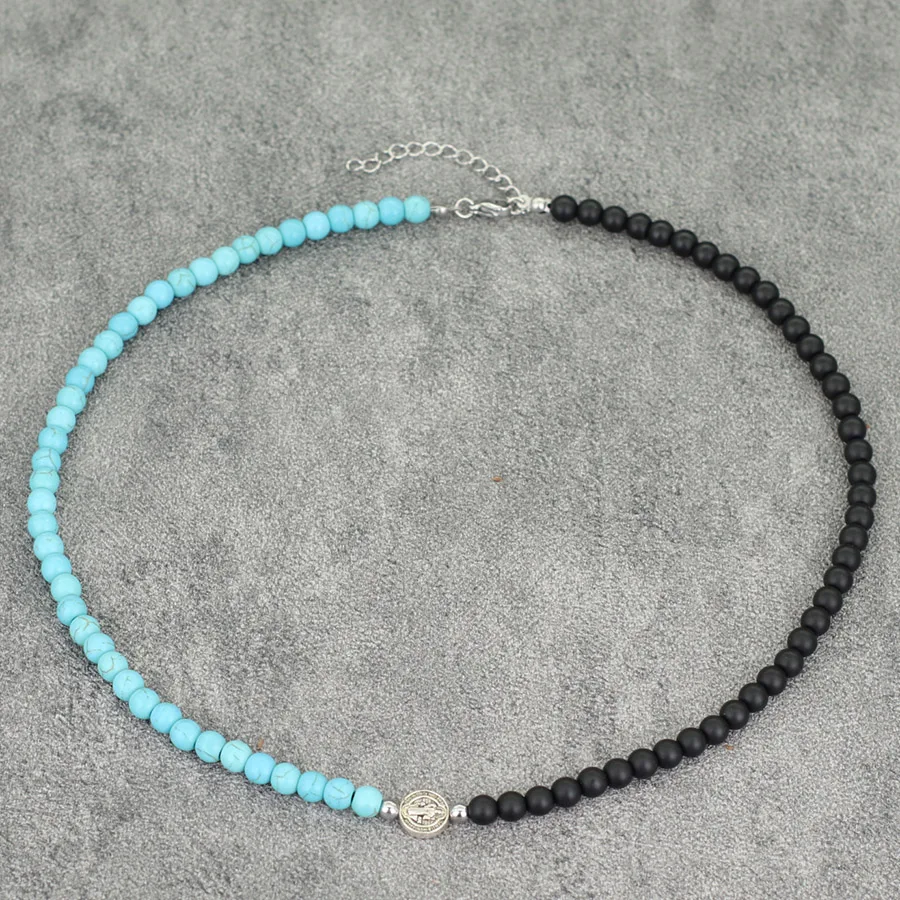 Men Coconut Husk Wooden Beads Tiger Eyes Necklace