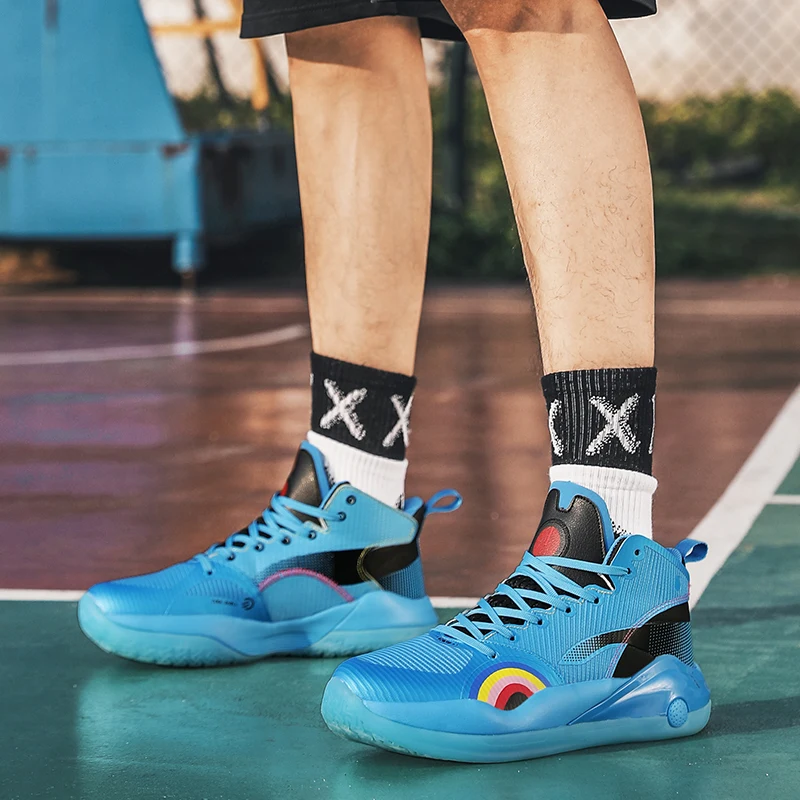 Fashion Men Professional Basketball Shoes Kids Sport Shoes Cushion Wearable Sneakers Men High quality Basketball Boots For Men