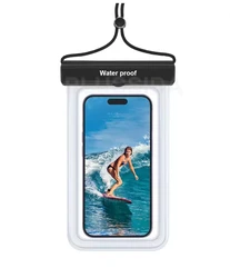 High - Durability IP68 Universal Waterproof Phone Case - Ultra Protective Water Proof Bag Cover (Black New)