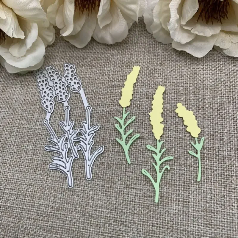 Lavendel-Dekoration, Metall-Stanzformen, Schablonen für DIY-Scrapbooking, dekorative Handarbeit, Stanzform, Vorlage, Form