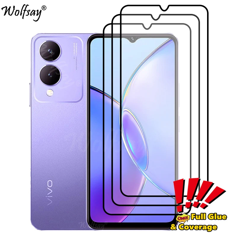 

Full Coverage Whole Glue Screen Protector For Vivo Y17S Tempered Glass For Vivo Y17S Y17 S Glass For Vivo Y17S Glass 6.56 inch