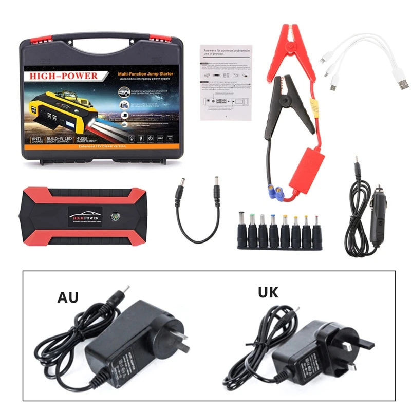 

89800mAh 4 USB Portable Car Jump Starter Pack Booster Battery drop shipping