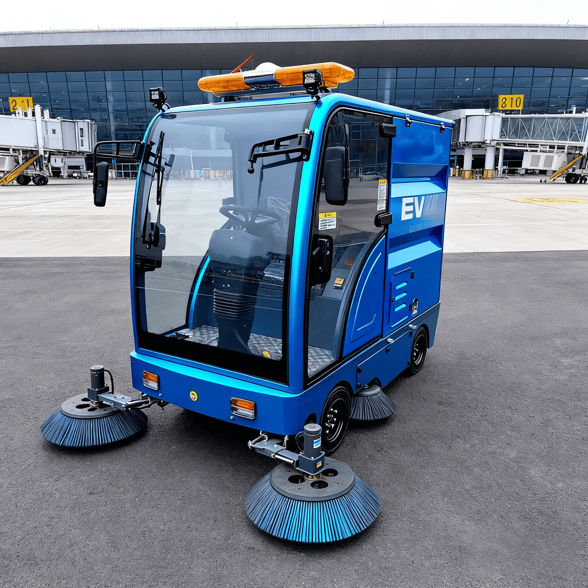 Electric Ride-On Road Sweeper Truck C0nTour DEY X5 3000W Self-Propelled New Vacuum Municipal Commercial Use 4