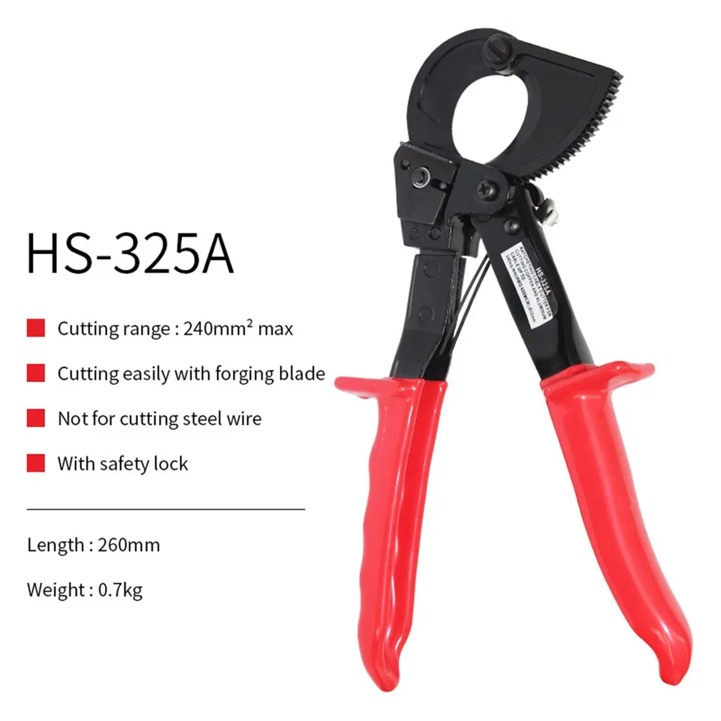 Electrical Wire Cable Cutters Ratchet Pliers Cutting Cable Ratchet