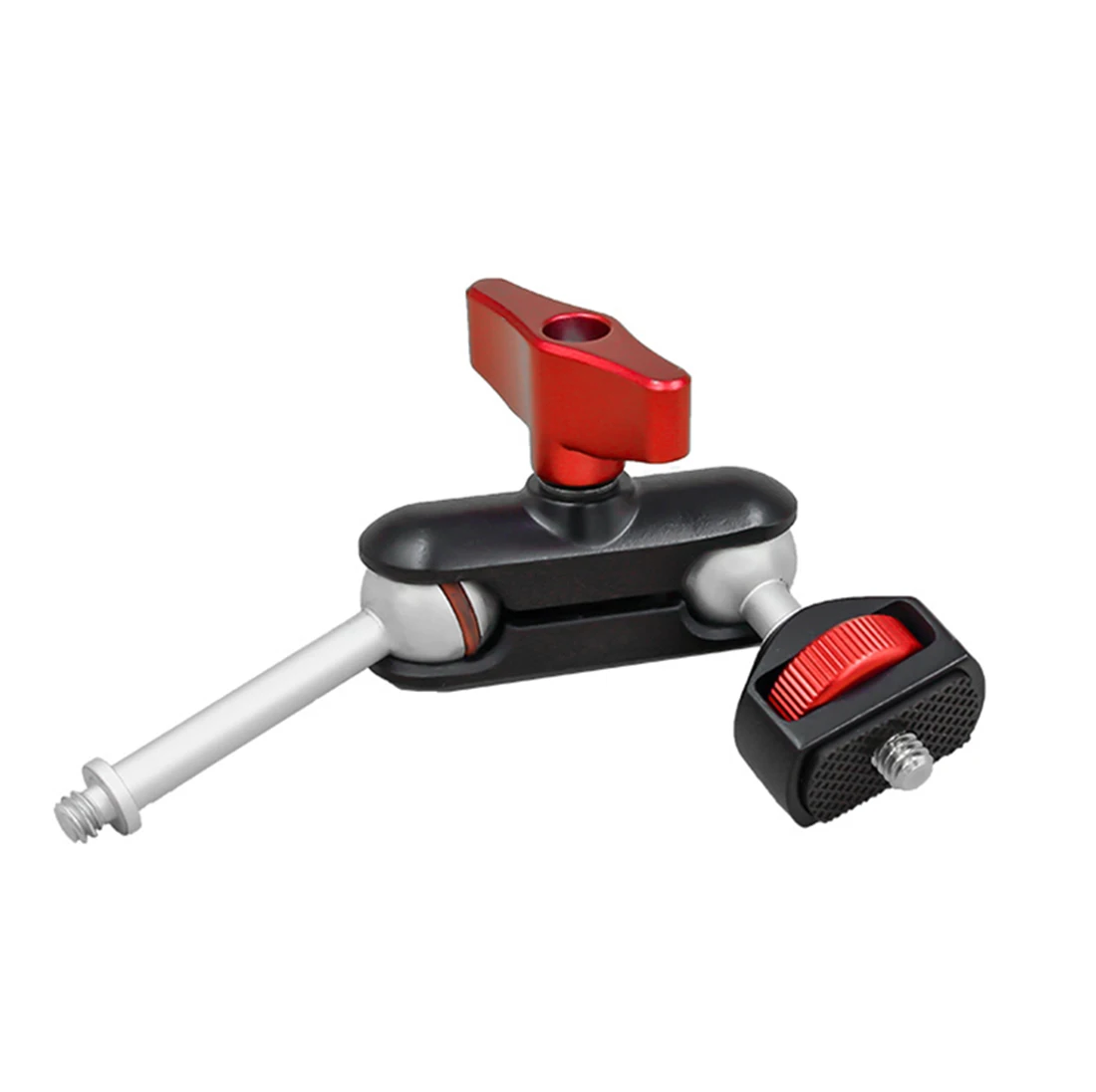 360 Tripod Magic Arm Mount Adapter Dual Ballhead 1/4"Screw Articulating Connecto