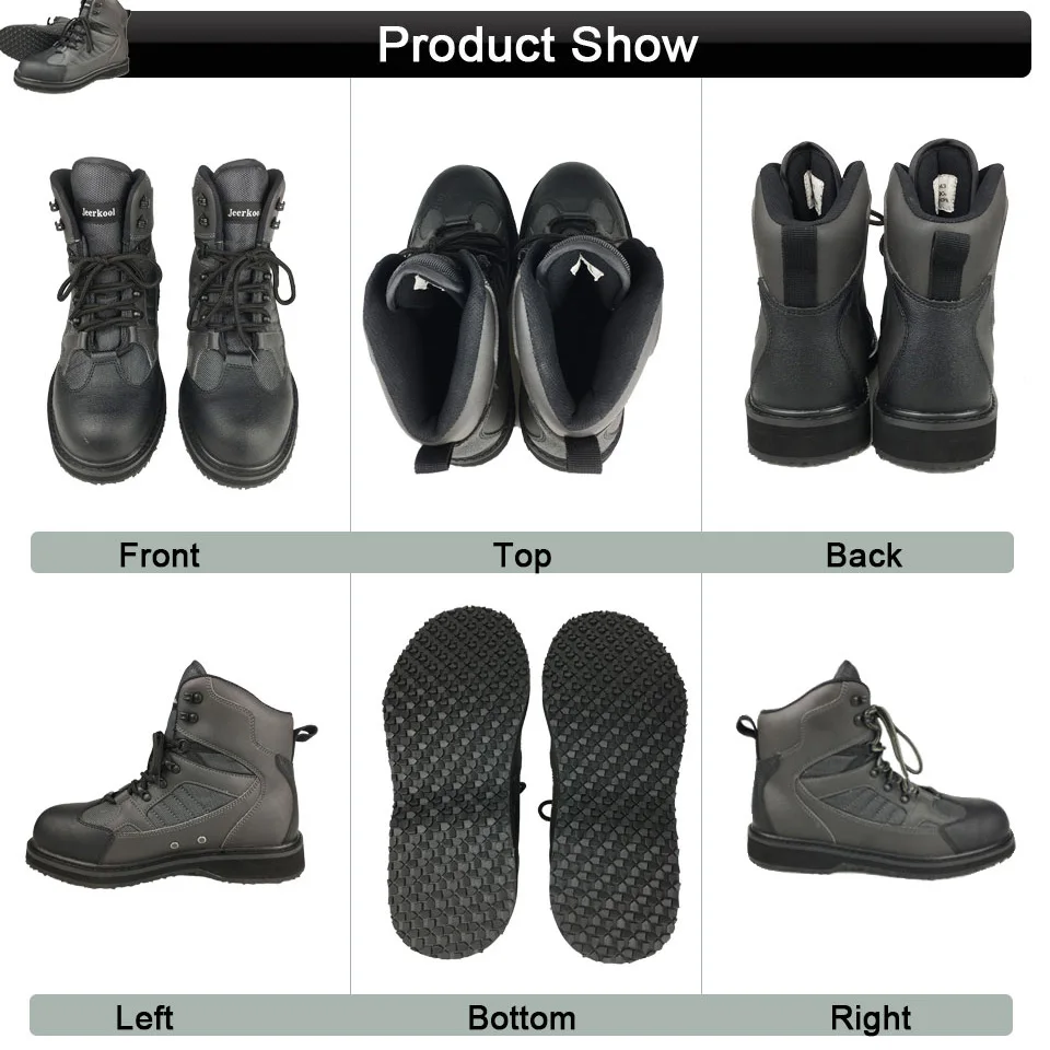 Fishing Shoes Rubber or Felt Sole Outdoor Hunting Fishing Boots Upstream Non-slip Reef Rock Shoes Fly Waders