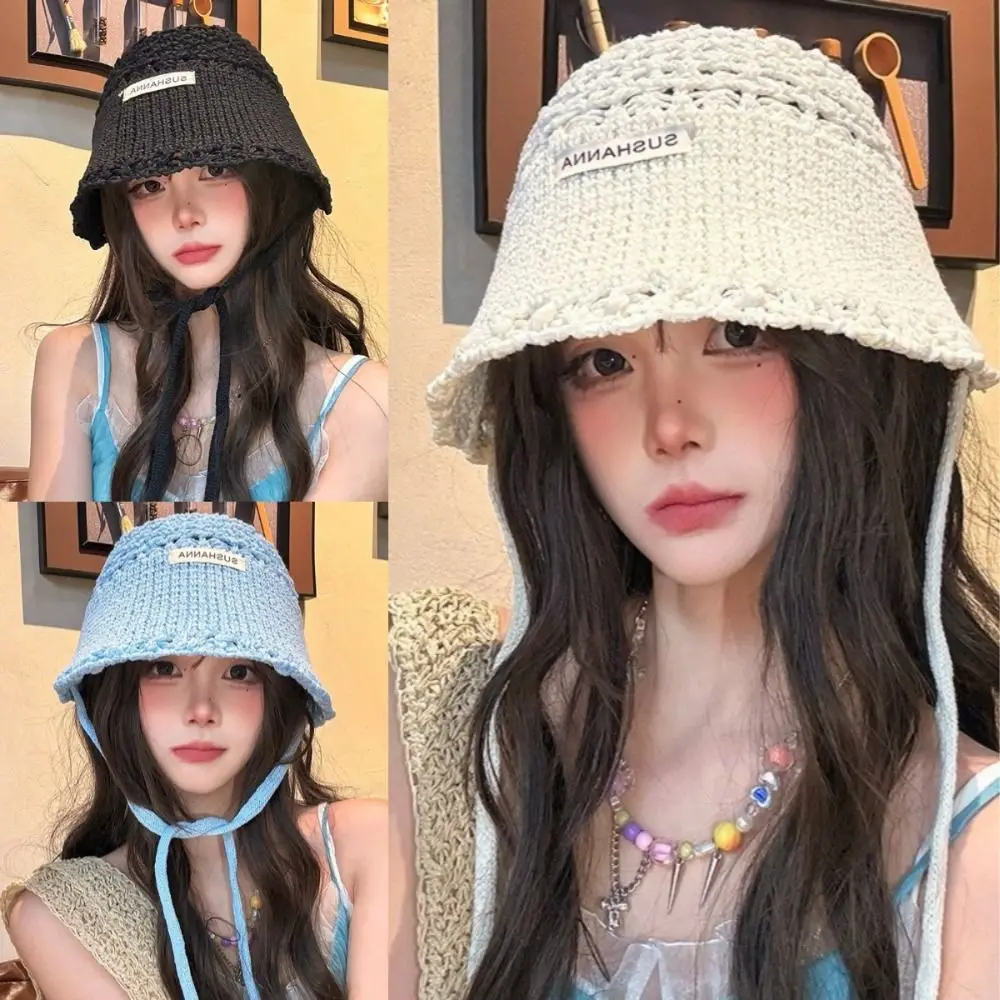 Hollowed Out Sun Protection Basin Hat Single-Layer Soft Breathable Fisherman's Hat Adjustable Headband Light Breathable