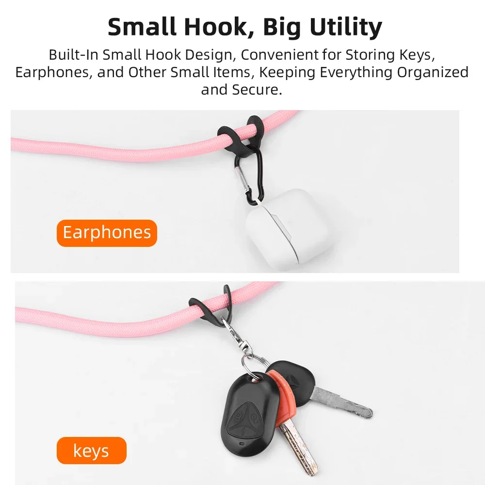 BRDRC Kameragurt 85cm Verstellbare Trageschlaufen für DJI Pocket 4 4P/Insta360 X4/Nikon/Sony DSLR Mit 1/4 Schraube Hals-Schultergurt – Detail 5