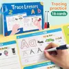 Montessori Tracing Practice Flash Cards for Preschoo Kindergarten Toddlers 3-6 Handwriting Chart Magic Practice Copybook 1