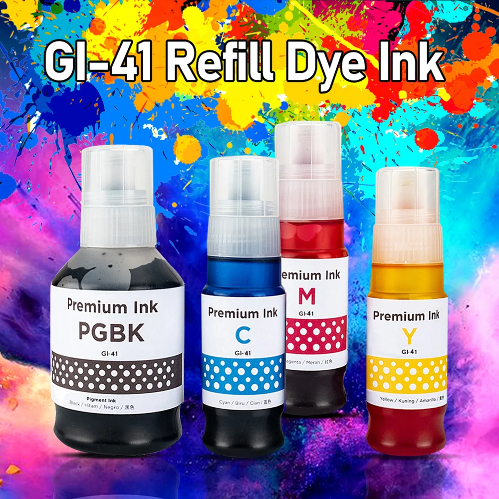 Refill Dye ink Kit GI-41 Dye ink For Canon PIXMA G1420 G2420 G2460 G3420 G3460 G3472 G4470 Refillable Ink Botella De Tinta dye ink kit,ink refill kit,ink cartridge refill kit