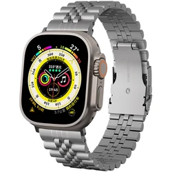 Polished Stainless Steel Bracelet - 44mm 45mm 46mm 49mm (Titanium Color)