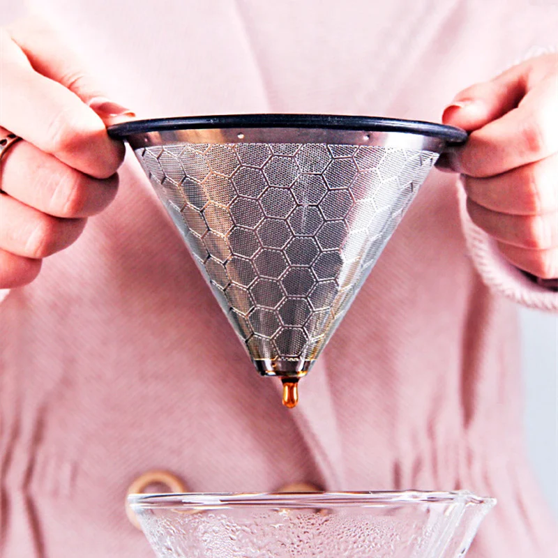 Tazza con filtro per caffè riutilizzabile Tazza per caffettiera liscia