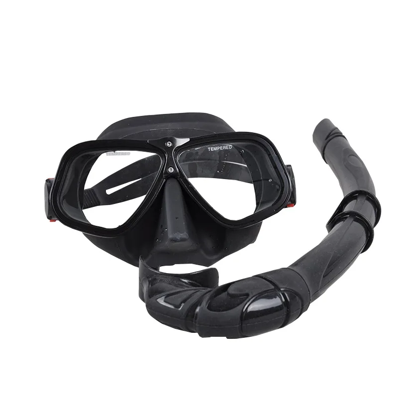 Professional Scuba Diving Mask Silicone Mask Snorkel Anti-fog Wide Vision Snorkel Full Breath Tube Underwater Swimming Goggles