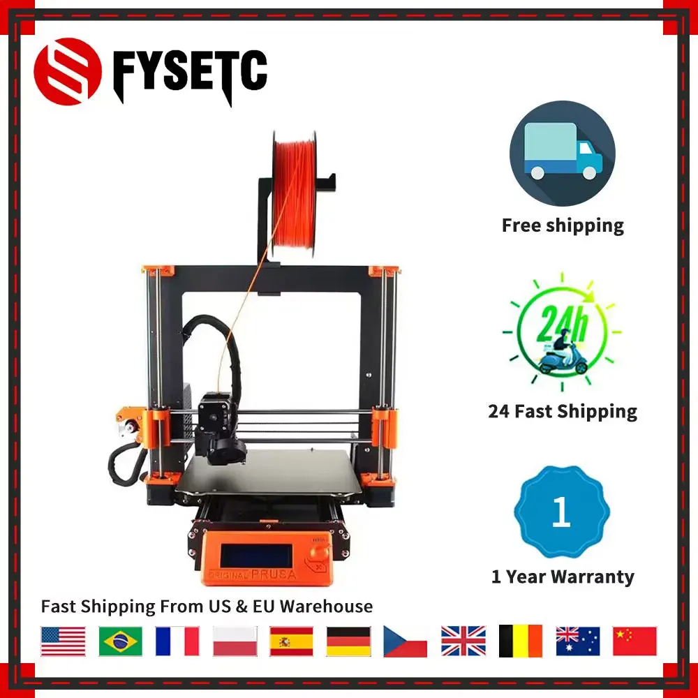 Clone Prusa I3 Mk3S + Stampante Kit Completo Aggiornamento Prusa I3 Mk3 A Mk3S Stampante 3D Fai Da Te Mk2.5/Mk3/Mk3S Impresora 3D