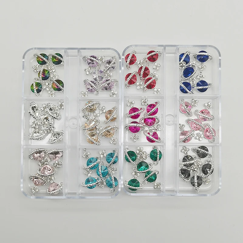 

Nail Art Rhinestones Alloy 3D Nail Charms Gems Luxury Crystal Nail Art Decorations Diamond DIY Jewelry Nail Art Accessories Part