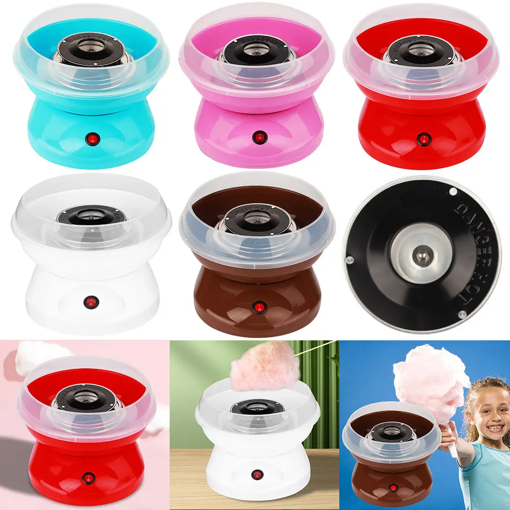 Portable DIY Cotton Candy Maker with 10 Marshmallow Sticks Sugar Scoop 450W Mini Electric Cotton Candy Maker Candy Floss Machine