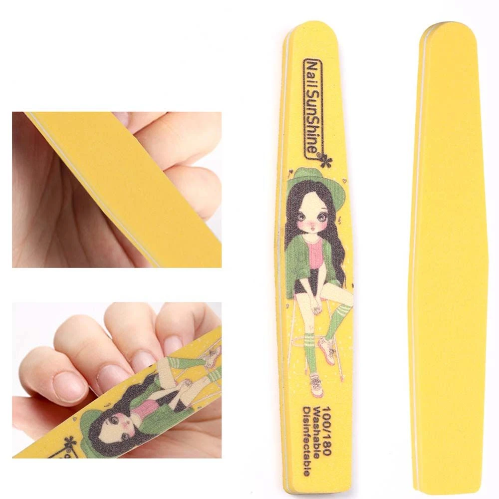 2022 New Nail Files Cartoon Sponge Nail Buffer Block Washable Nail File  Diamond Shape Double Side Nail Salon Supplies| | - AliExpress