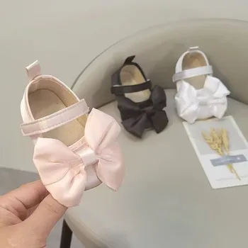 Scarpe Mary Jane con fondo in tessuto morbido adatte per la primavera e l'autunno per bambine di età compresa tra 0 e 3 mesi, con materiale e design in PU 1