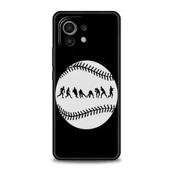 Baseball - Themed Black Silicone Phone Case Cover for Mi 10 Lite 5G (A1)