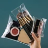 1pc Pvc Transparent Makeup Brush Storage Bag Portable Mini Travel Button Coin Purse Waterproof Accessories Makeup Brush Bag 1