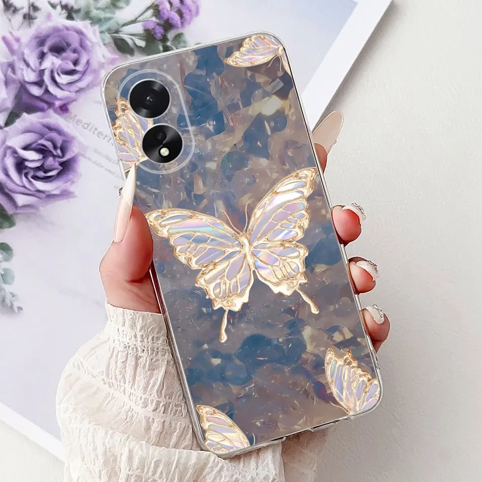 Elegant Floral Butterfly Soft Silicone Phone Case