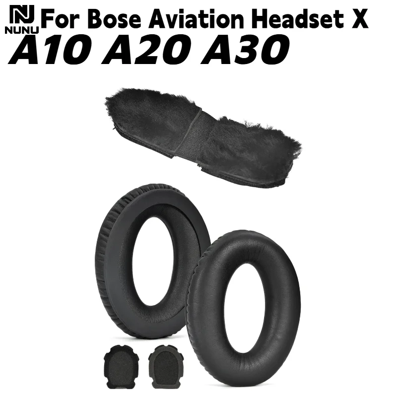 Replacement Soft Memory Covers Sponge leather ear pads For Bose Aviation Headset X A10 A20 A30 headphones Earmuffs repair parts