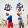 14 Inch 2-in-1 Dartboard and Basketball, Basketball Set Indoor Basketball Hoop, Sports Kids Outdoor Toy,