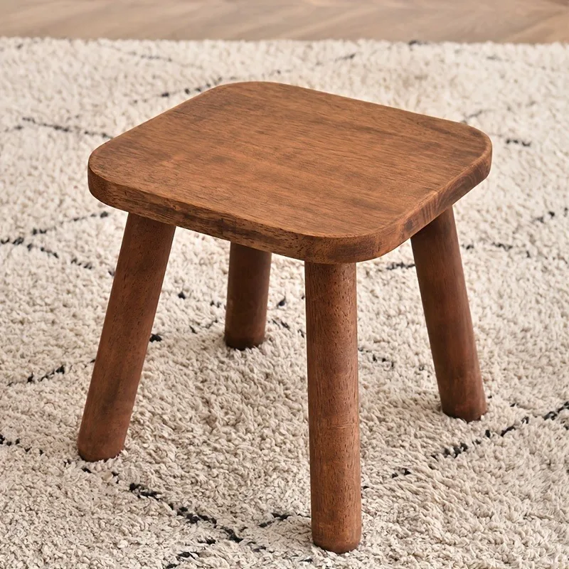 Solid Wood Shoe Changing Stool 1pc Small for Living Room Entrance Bathroom Bedroom Kitchen