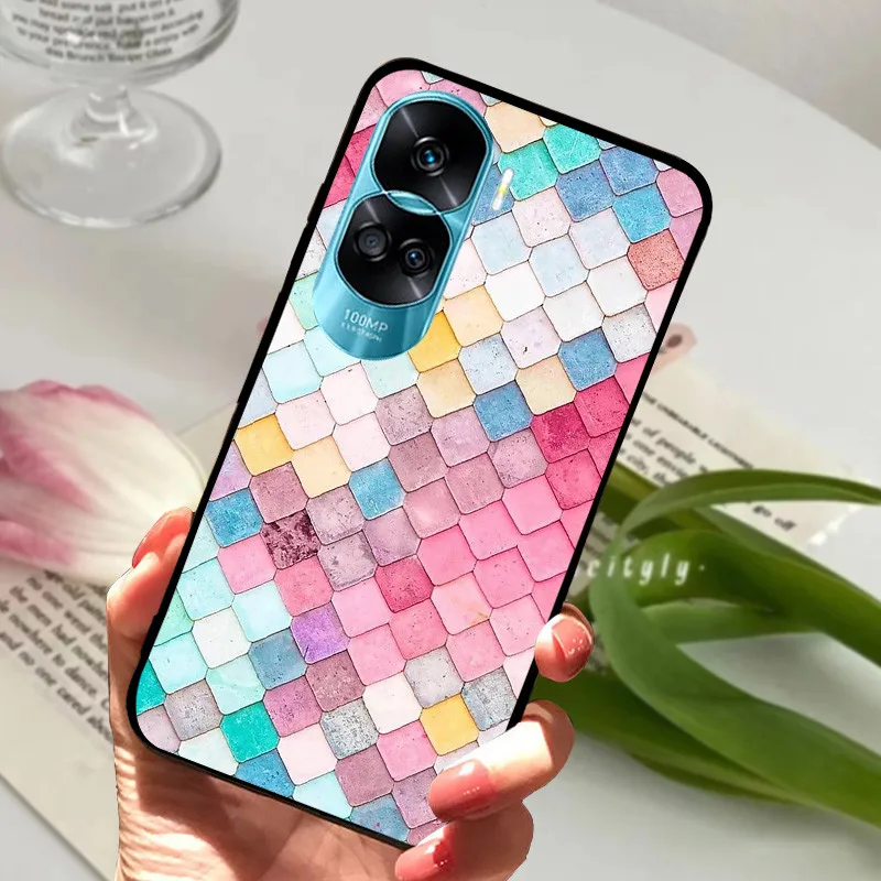 Sleek Black Silicone Soft Painted Protective Case