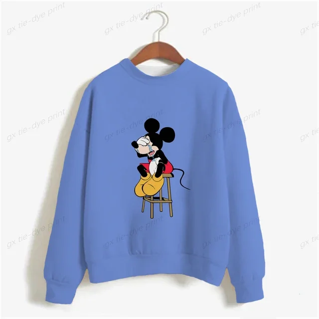 thumbnail image 1 of Sudadera básica de cuello redondo para mujer, nueva sudadera con capucha con estampado de Minnie Mouse de Disney de primavera 2024, jersey informal Harajuku para niña, 1 of 5