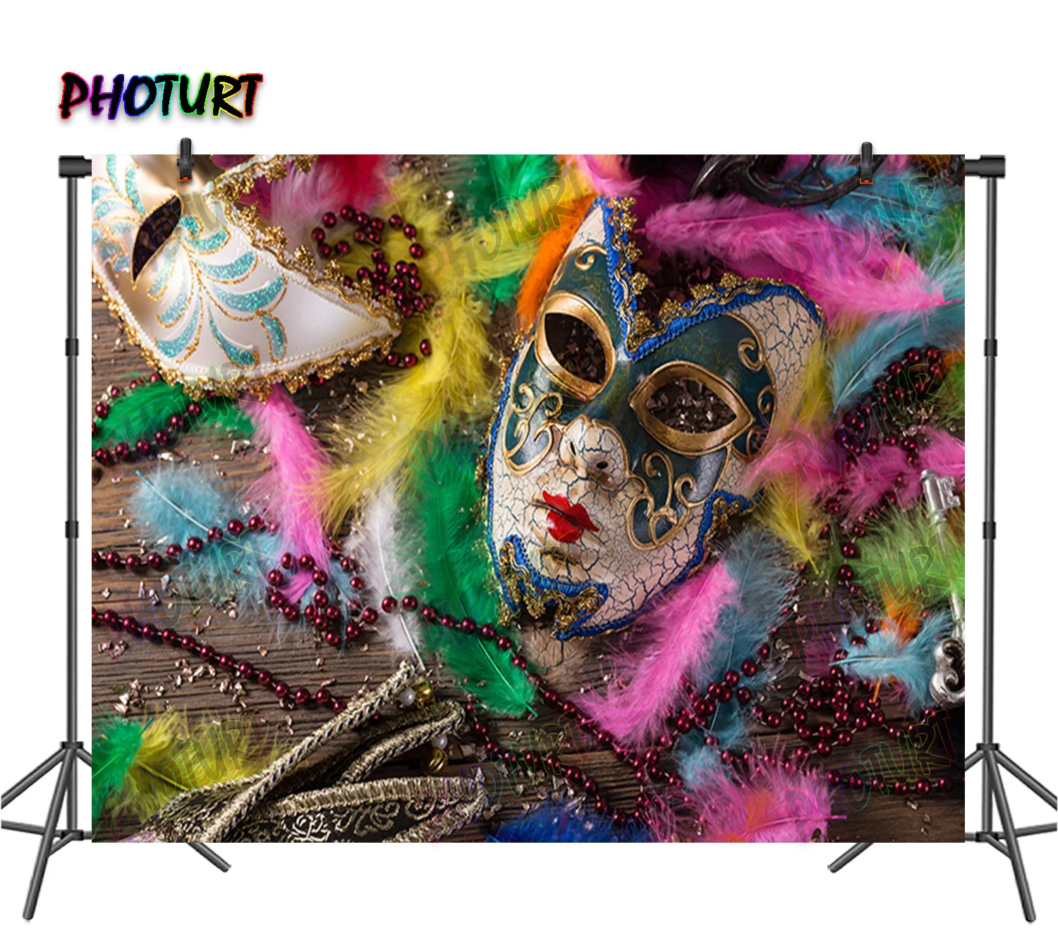 PHOTURT Mardi Gras Backdrop Dancing Mask Carnival Masquerade Party Supplies  Purple Photography Background Event Decor Props - AliExpress 44