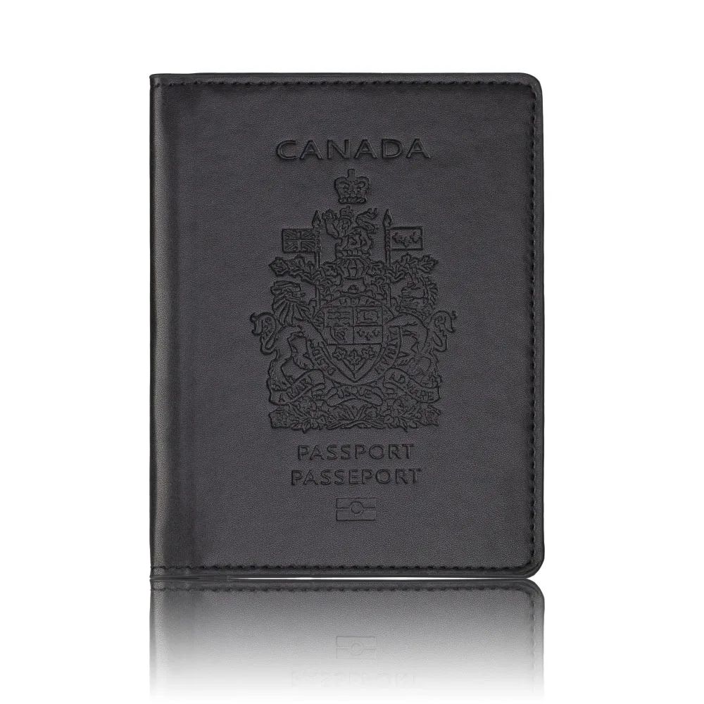 CanadaPassportCoverMenCrazyHorseLeatherPortaPasaportesWomen