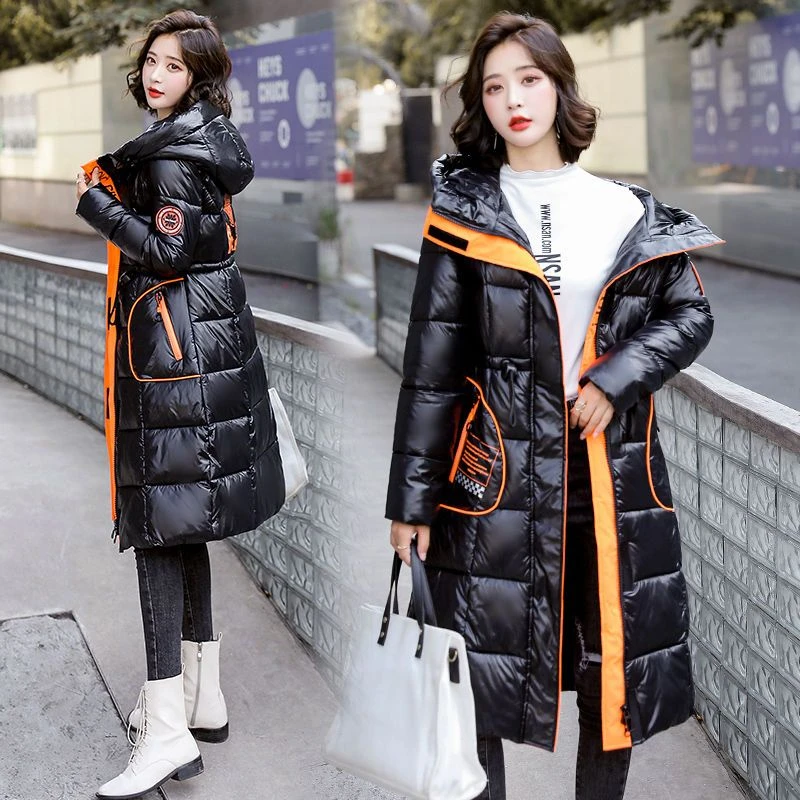 frío de marca para mujer, Parkas largas con capucha, chaqueta acolchada brillante, abrigo súper caliente, chaquetas baratas al por mayor, envío | - AliExpress
