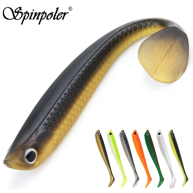 Spinpoler 10pc Soft PVC Fishing Lures With Paddle T-Tail And Wobbler  Swimbait For Bass Pike Shad 5.5cm 8cm 9.5cm Artificial Bait - AliExpress