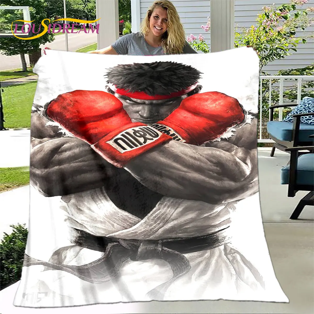 

Street Fighter Retro Game Gamer Soft Plush Blanket,Flannel Blanket Throw Blanket for Living Room Bedroom Bed Sofa Picnic Cover