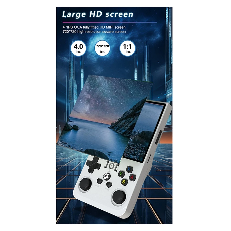 R36MAX Retro Handheld Konsole - 128GB Mit 40.000 Spielen | 4 Zoll IPS