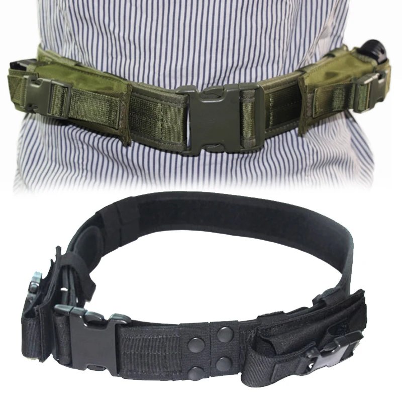 Men's Army Military Gun Belt Molle Operator Gun Pistol Belt Tactical Airsoft Rigger Strap