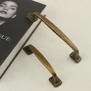 อเมริกันเฟอร์นิเจอร์ Dresser ลิ้นชักตู้ครัว Bronze Closet Handle ตู้เสื้อผ้าประตู Aged Gold Bronze Handle ดึง 2