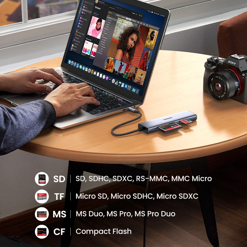 Lettore Schede USB C UGREEN 4 In 1 - Per SD, TF, CF, MS, Compatibile Con IPhone, IPad, Android - Foto 11